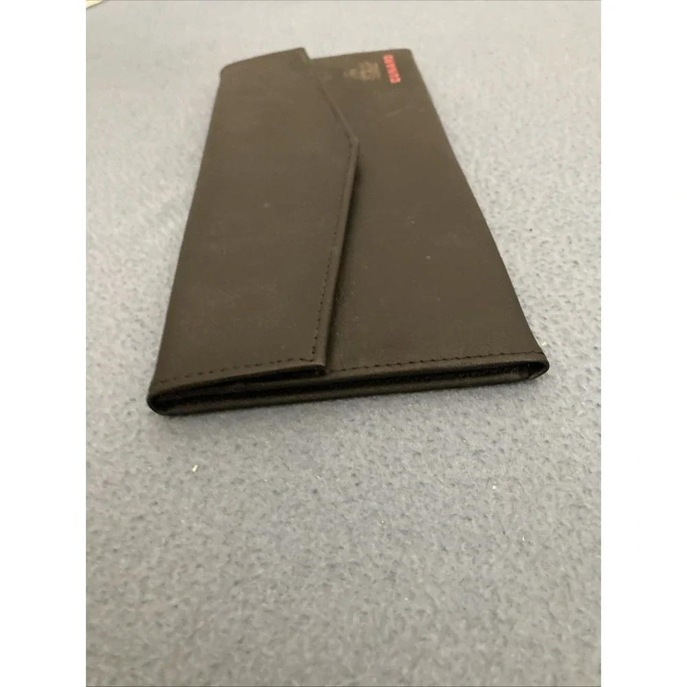 Cunard Shipping Black Faux Leather Travel Wallet Organizer for Tickets, Cash ETC